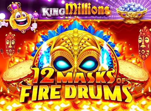 12 Masks of Fire Drums King Millions - Videokolikkopeli (Games Global)
